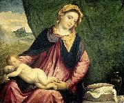 Paris Bordone Madonna with Sleeping Child France oil painting artist